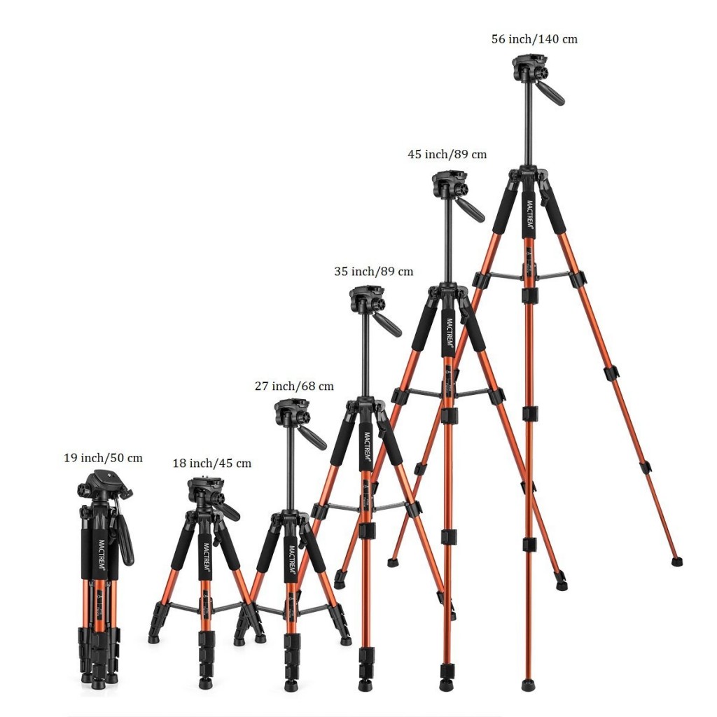 Trípode Mactrem Papuma PT55 Completo Flexible con Rótula (Aluminio